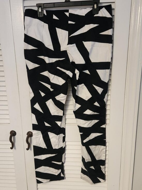 Grace Black White Pants - Size 12 - Picture 1 of 4